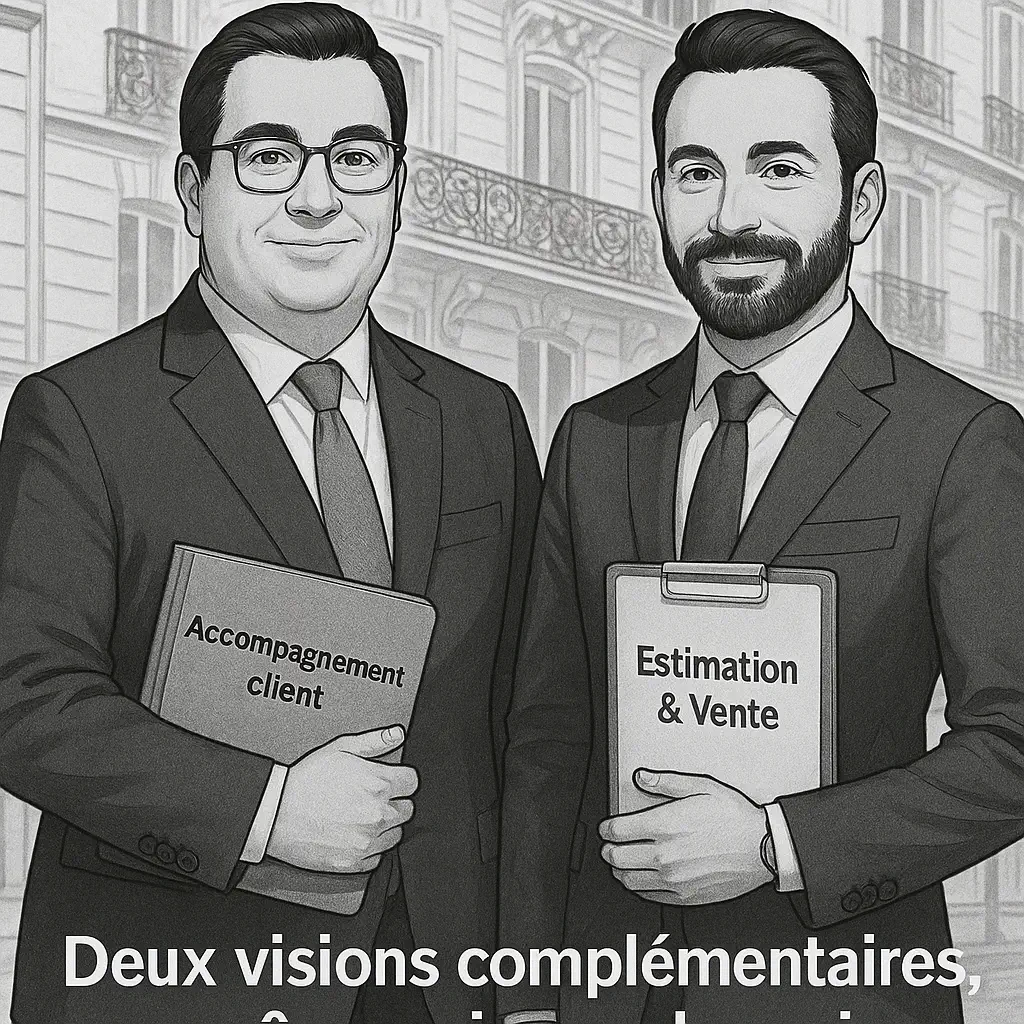ludovic navarre et Mickael d'antonio deux agents immobilier à l'écoutes de leurs clients  